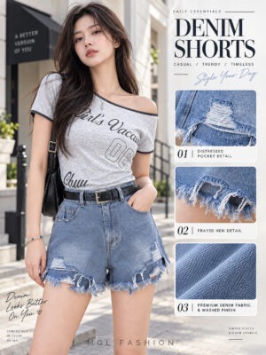超值大促销 Rm72 Now Rm49 BLCouture 时尚个性百搭牛仔短裤 121679