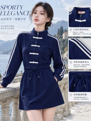 绝美新款上架Rm105-Rm3=Rm102 SML Jamae 新年新中式时尚卫衣旗袍套装 99553