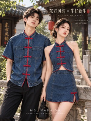 BL Couture 绝美情侣旗袍上架 ▪️女装牛仔旗袍套装 S/M/L Rm129  ▪️男装牛仔旗袍上衣 S/M/L Rm95 121737/121738