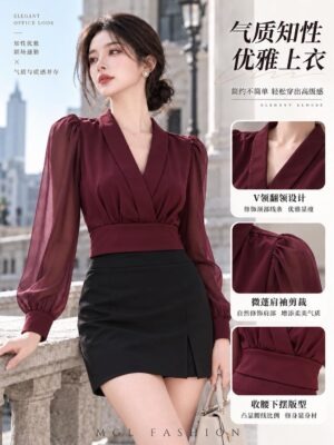 绝美新款上架Rm62-Rm3=Rm59 SML Jamae 时尚个性百搭雪纺西装上衣 99620