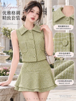 超值大促销 Rm115 Now Rm69 SML Dress up 气质唯美名媛风小香风套装520075