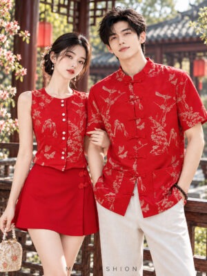 Ivori 绝美情侣旗袍上架 ▪️女装提花旗袍套装 S/M/L Rm102-Rm3＝Rm99  ▪️男装提花旗袍上衣 Free Size Rm98−Rm3＝Rm95 7448/7449