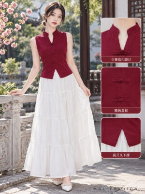 绝美新款上架Rm112-Rm3=Rm109 SML Seven 新年气质唯美西装旗袍 83566