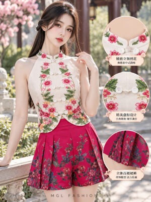 绝美新款上架Rm102-Rm3=Rm99 SML Impress 新年气质唯美Batik花旗袍套装 7492