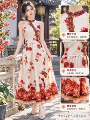绝美新款上架Rm114-Rm3=Rm111 SML Impress 新年气质唯美Batik 旗袍套装 7537