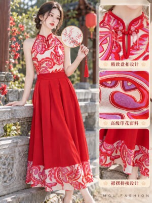 绝美新款上架Rm99-Rm3=Rm96 SMLXL Ivori 新年新中式Batik旗袍套装 6839