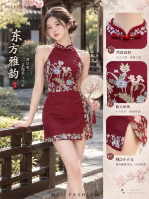 爆款开放预订补货 Rm107-Rm3=Rm104 SMLXL Jamae 新年气质唯美西装旗袍套装‼️注意‼️这款是厂家补货款式，预计到货时间是2个月半左右，能等的宝贝才下单喔🙏 99559-1