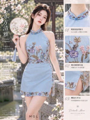 绝美新款上架 Rm107-Rm3=Rm104 SML Jamae 新年气质唯美西装旗袍套装 99559
