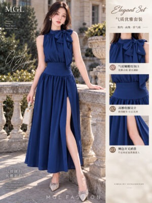 绝美新款上架 Rm119 SML BL Couture 气质唯美雪纺时装上衣+西装半长裙套装 111116