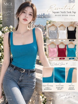 绝美新款上架 Rm32-Rm3=Rm29 Tiffany 时尚简约百搭棉质上衣 M83061