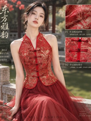 绝美新款上架Rm65-Rm3=Rm62 SML Posh Code 新年气质唯美提花旗袍上衣 15070