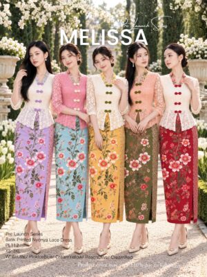 #Melissa 新年Batik抢先预定 Rm99 XSSMLXL2XL3XL Melissa 气质优雅假两件式蕾丝印花Batik连身裙  ⚠️注意⚠️这款是厂家的预订款式,预计到货时间是1️⃣2️⃣月尾或1️⃣月头左右，能等的宝贝才下单喔🙏 PL112